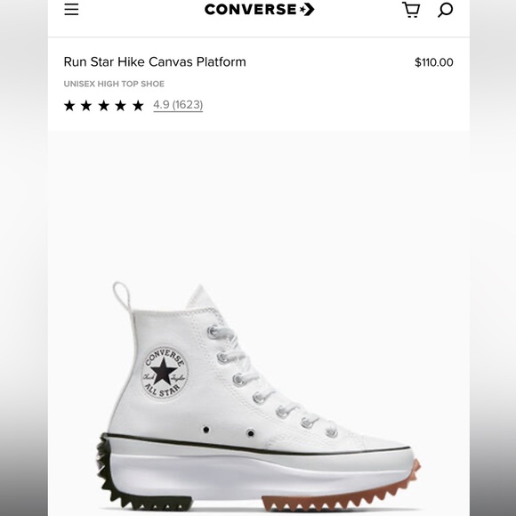 Run Star Hike Canvas Platform - Picture 1 of 1